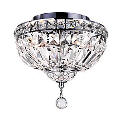 Stefania 10 inch 2 Light Flush Mount with Chrome Finish