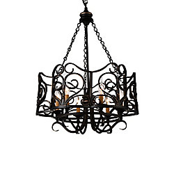 Branch 23 inch 6 Light Chandelier with Autumn Bronze Finish
