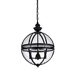 Lune 12 inch 3 Light Mini Pendant with Black Finish