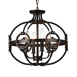 Vernal 16 inch 4 Light Chandelier with Brushed Golden Brown Finish