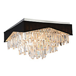 Havely 24-inch 17 Light Flush Mount with Chrome Finish