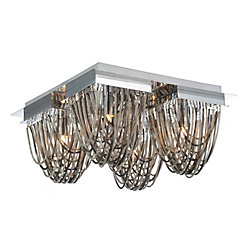 Isla 14 inch 4 Light Flush Mount with Chrome Finish