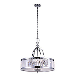 Belvoir 20 inch 5 Light Chandelier with Chrome Finish