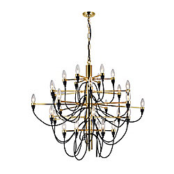 Hayden 34 inch 30 Light Chandelier with Gold Finish