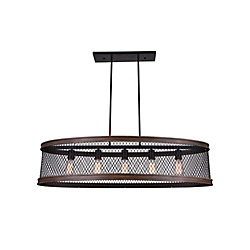 Torres 43 inch 5 Light Chandelier with Black Finish