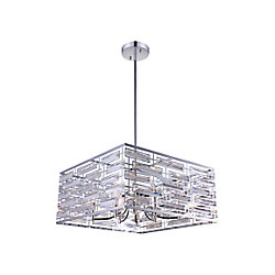 Petia 21 inch 8 Light Chandelier with Chrome Finish