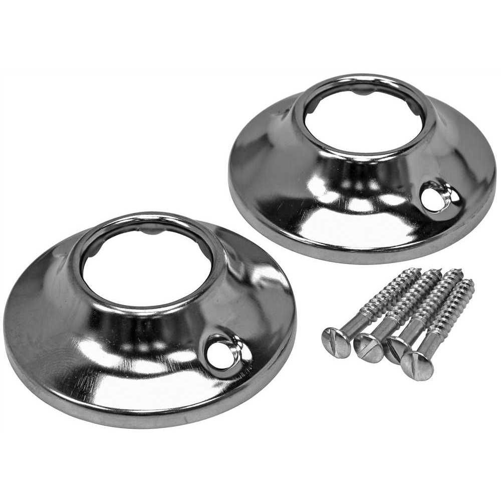 Proplus Shower Rod Flange, Chrome Plated With Screws The Home Depot