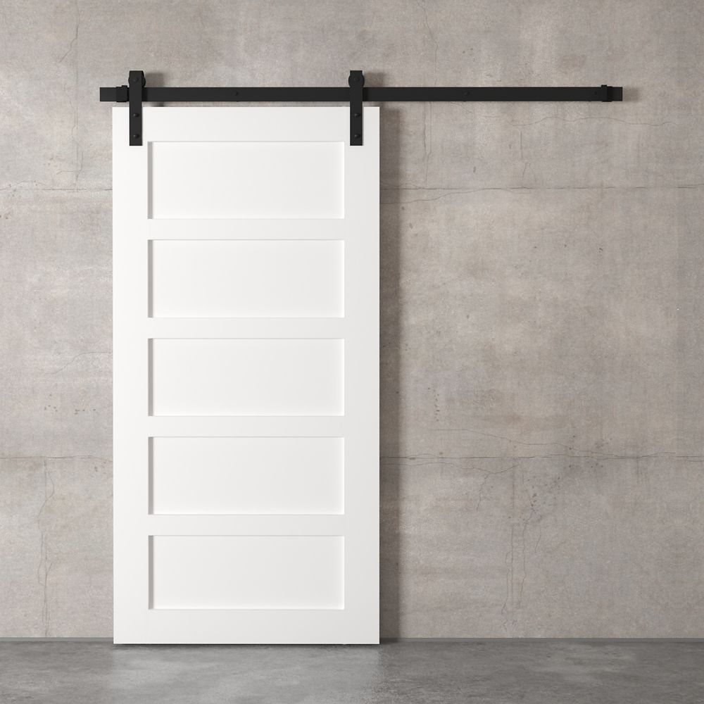 URBAN WOODCRAFT Seattle Barn Door By (White) | The Home Depot Canada