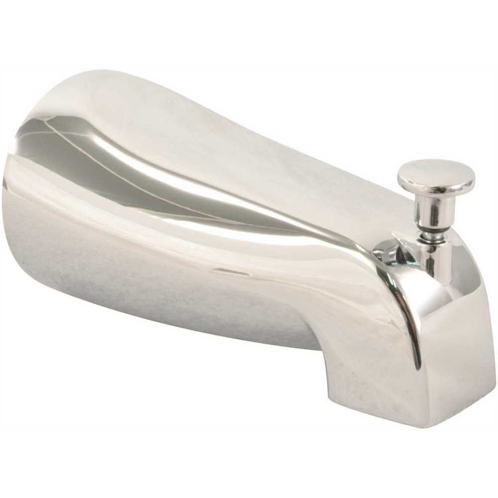 Universal Bathtub Spout with Diverter and Various Fittings in Chrome