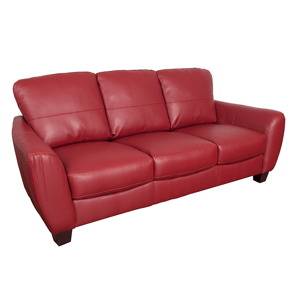 Jazz Red Bonded Leather Sofa