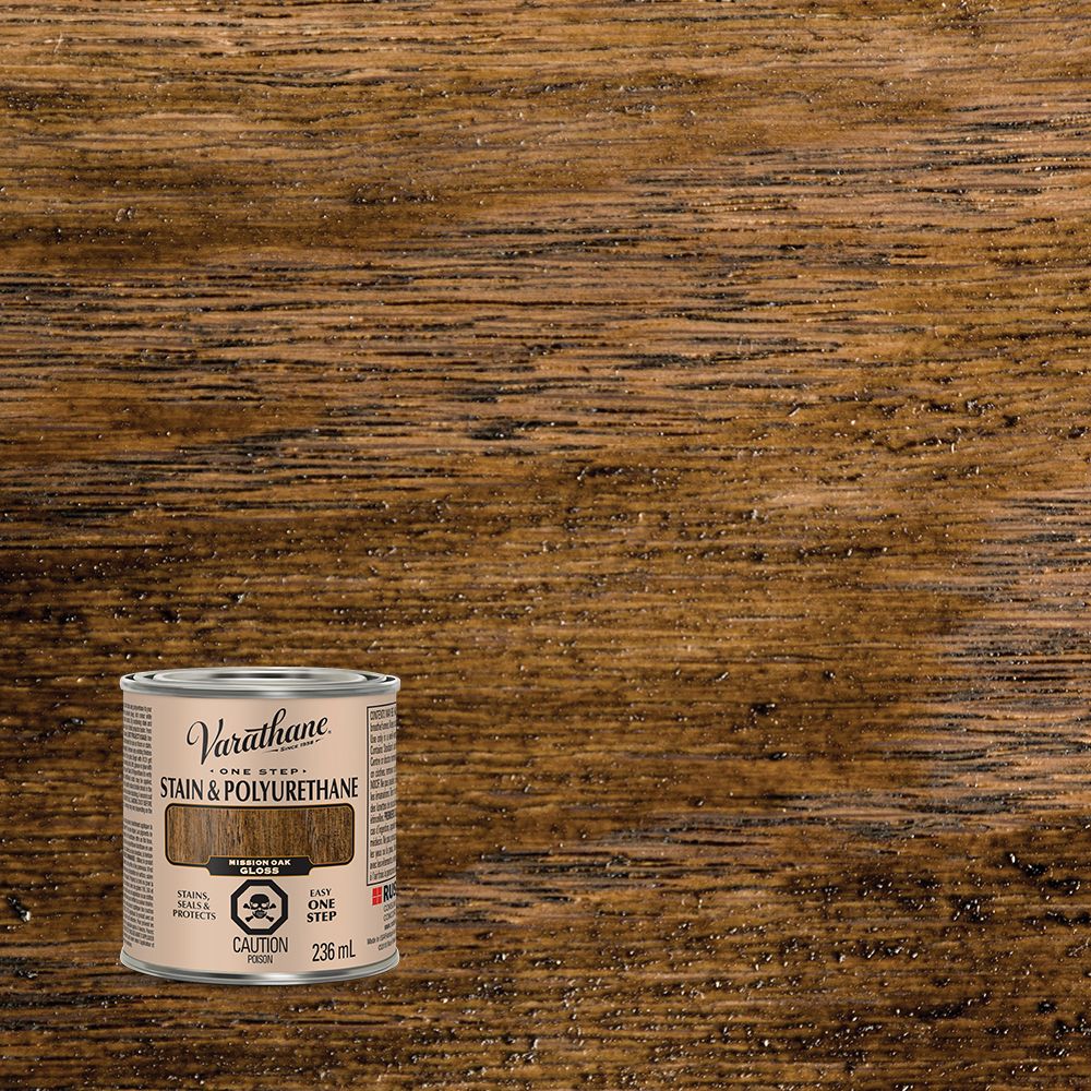 Varathane One Step OilBased Stain & Polyurethane In Gloss Mission Oak