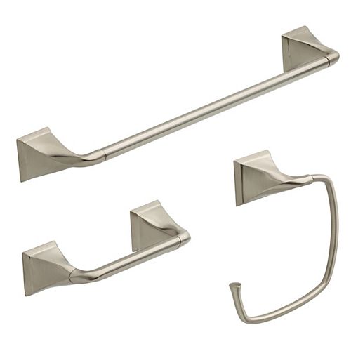 DELTA Foundations 3Piece Bathroom Hardware Set in Chrome with Towel