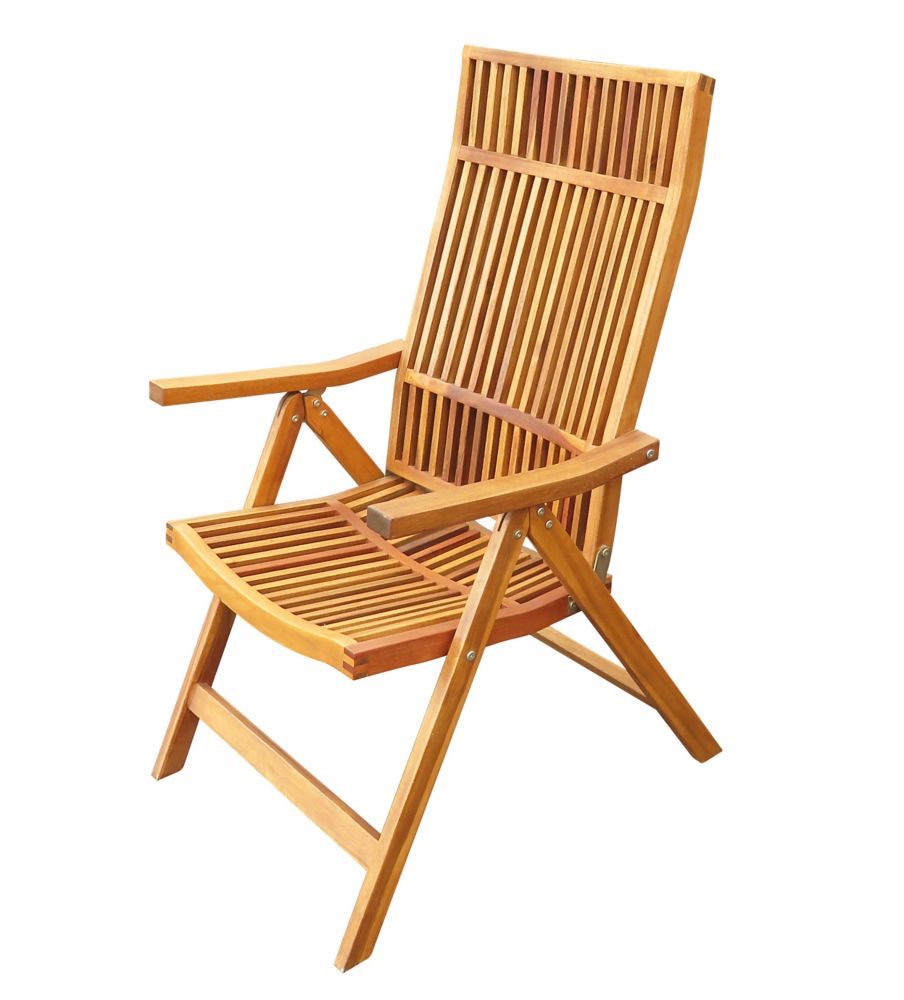 Stockholm 5-Position Folding Deck Chair | The Home Depot Canada