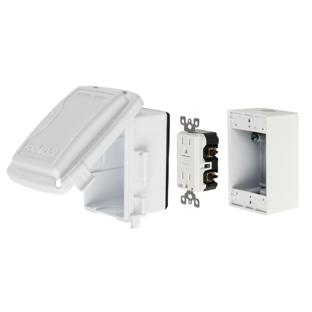 Red Dot GFCI Shallow bronze whileinuse cover metal kit The Home