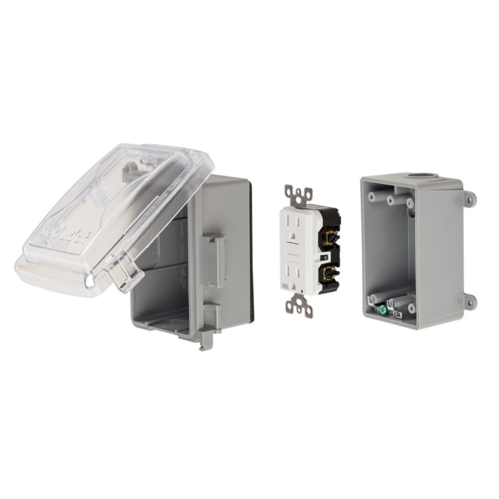 Red Dot GFCI Medium clear whileinuse cover plastic kit The Home Depot Canada