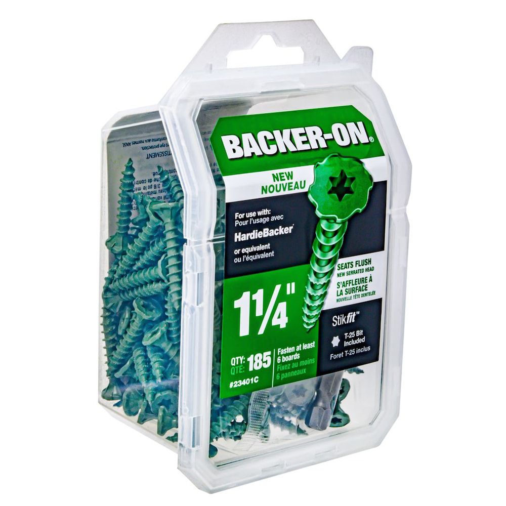 BackerOn 11/4inch BackerOn Serrated Head Star Drive Cement Board