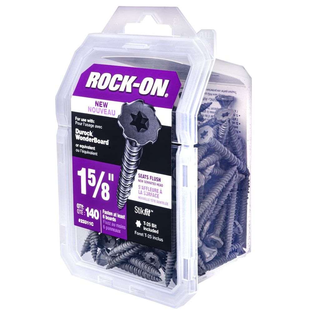 ROCKON 15/8inch RockOn(R) Serrated Head Star Drive Cement Board