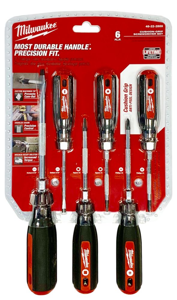 Milwaukee Tool Screwdriver Cushion Grip Set (6Piece) The Home Depot Canada