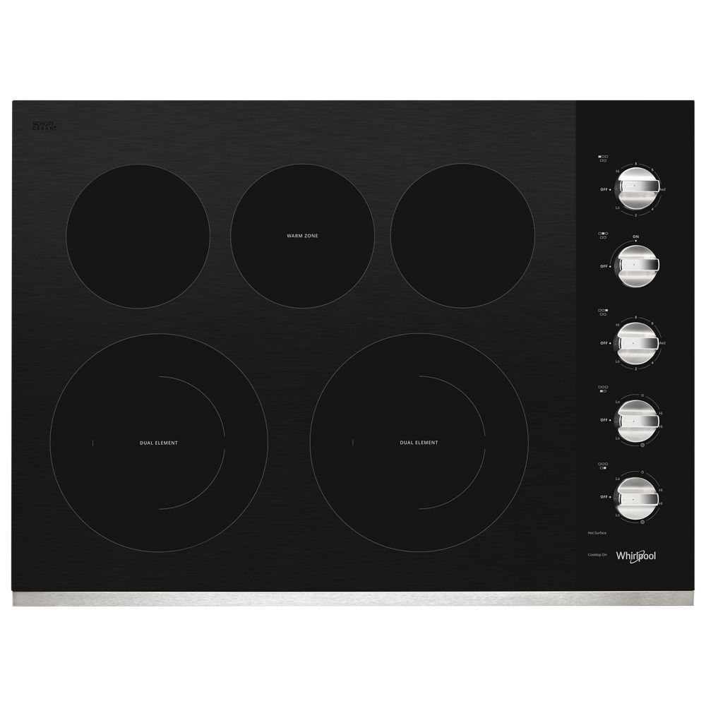 Whirlpool 30inch Electric Ceramic Glass Cooktop in Stainless Steel