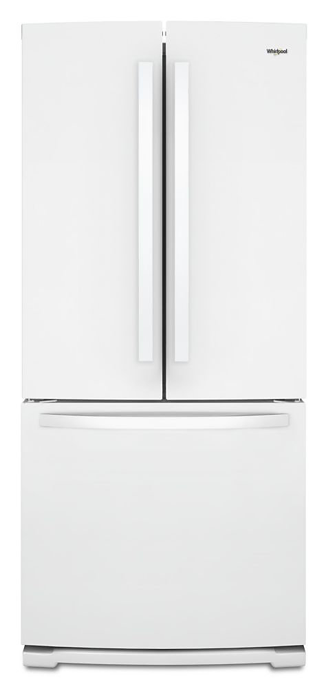 Whirlpool 30 Inch W 20 Cu Ft French Door Refrigerator In White Whirlpool 30 Inch W 20 Cu Ft French Door Refrigerator In White
