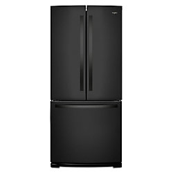 30-inch W 20 cu.ft. French Door Refrigerator in Black