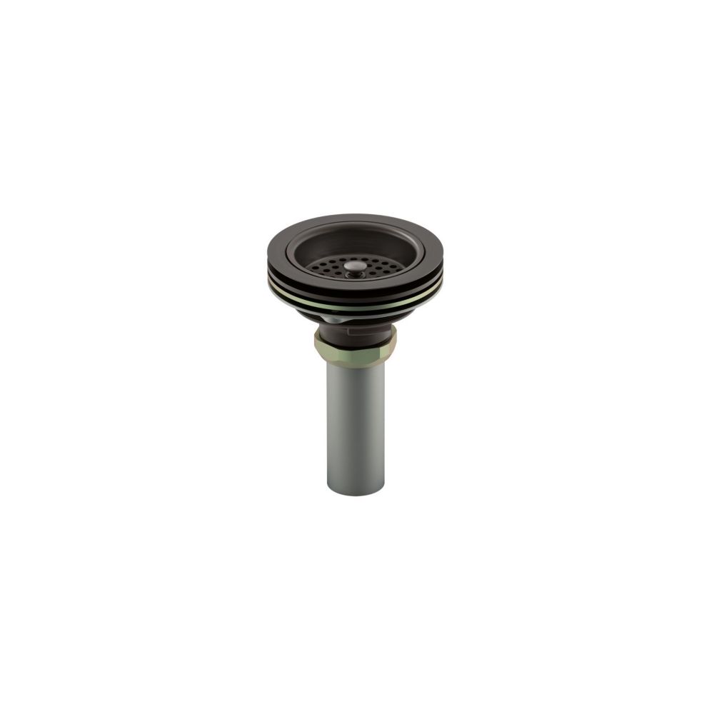 KOHLER Duostrainer Manual Sink Strainer With Tailpiece, OilRubbed