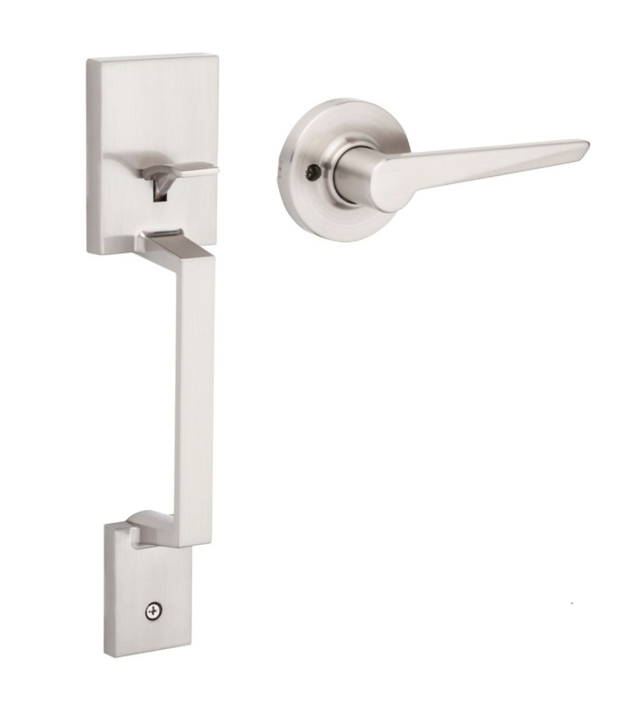 Schlage Elan Satin Chrome Commercial Locking Door Lever The Home Depot Canada
