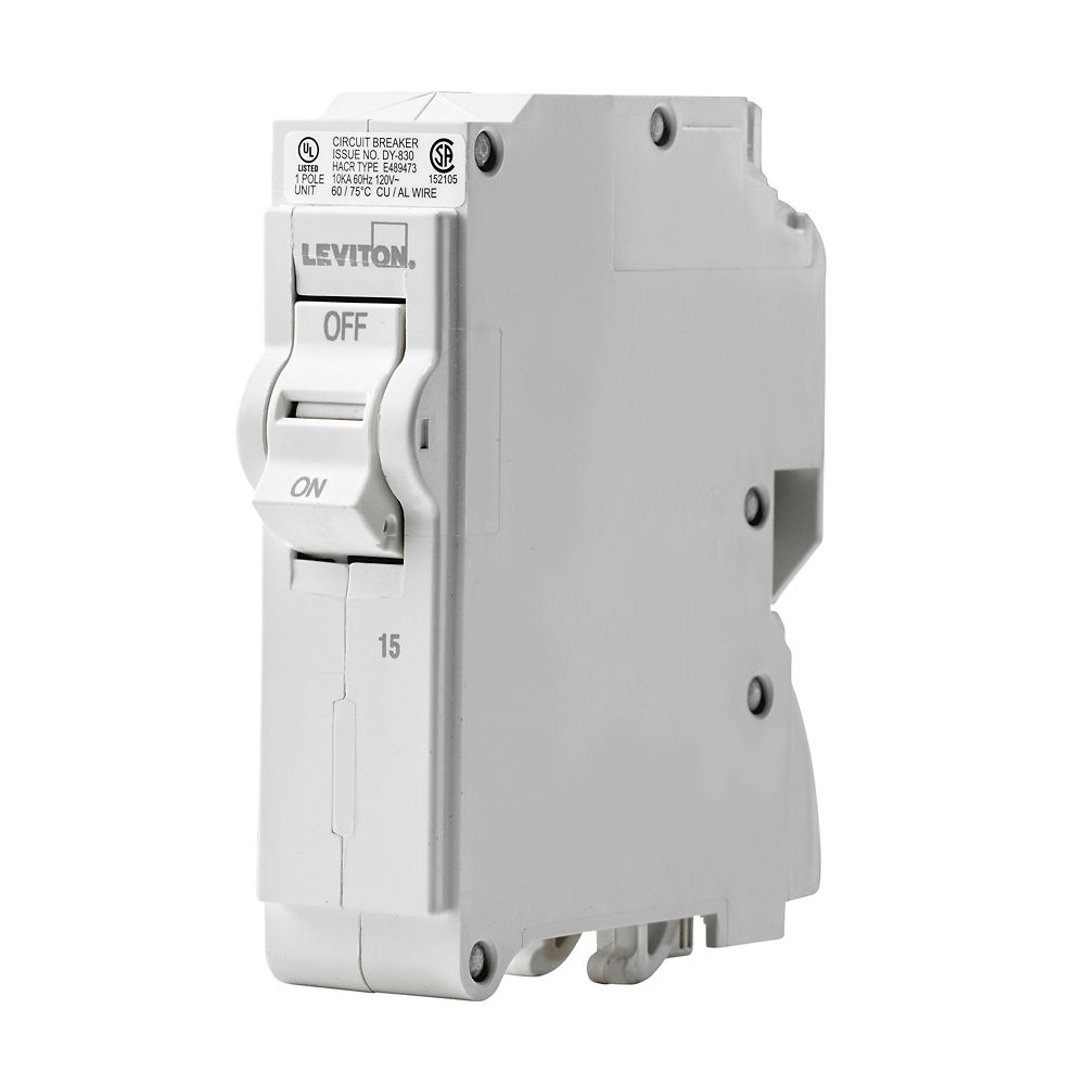 Leviton 1-Pole 15A 120V Plug-on Circuit Breaker