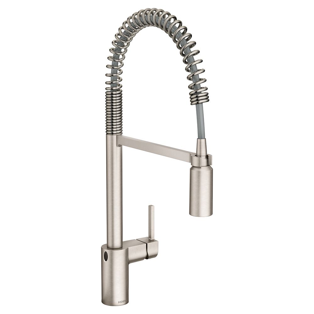 Moen Na Single Handle Pullout Kitchen Faucet In Spot Resist Moen Align Motionsense Wave Pulldown Kitchen Faucet In