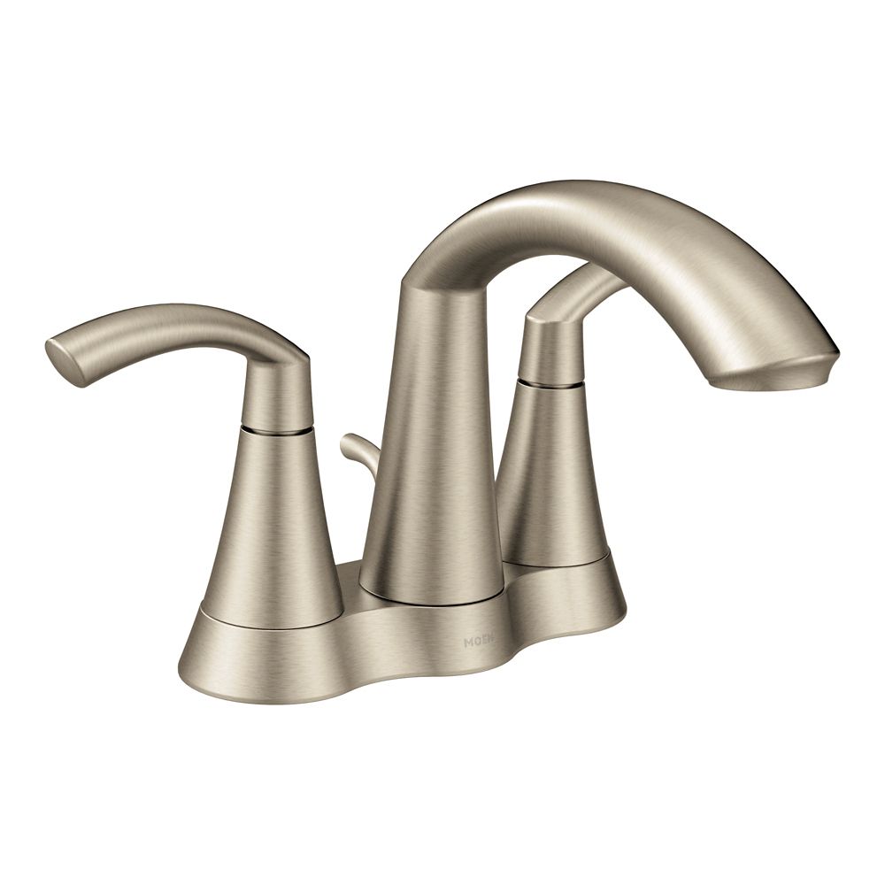Glyde 4-Inch Centerset 2-Handle High-Arc Bathroom Faucet In Brushed Nickel
