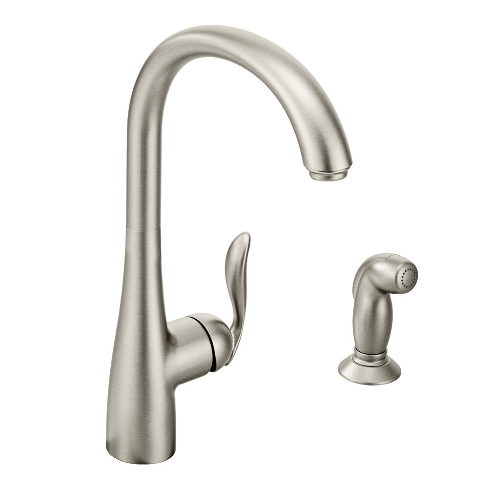 Moen Arbor SingleHandle HighArc Standard Kitchen Faucet In Spot