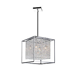 Cube 14 inch 5 Light Mini Pendant with Chrome Finish