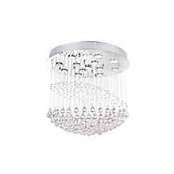 Twinkle 24 inch 13 Light Flush Mount with Chrome Finish