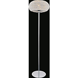 Tiffany 16 inch 1 Light Floor Lamp with Chrome Finish