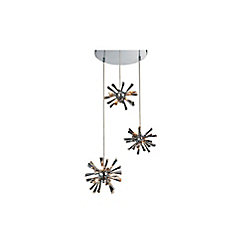 Flair 15 inch 12 Light Chandelier with Chrome Finish