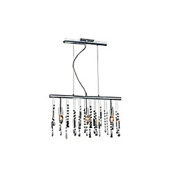 Janine 22 inch 3 Light Chandelier with Chrome Finish