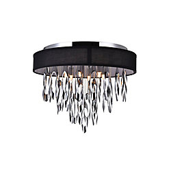 Excel 19-inch 6 Light Flush Mount with Chrome Finish