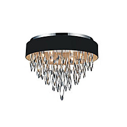 Excel 23-inch 9 Light Flush Mount with Chrome Finish