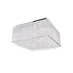 Spring Morning 18 inch 8 Light Flush Mount with Chrome Finish