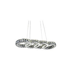 Milan 12 inch LED Light Chandelier with Chrome Finish