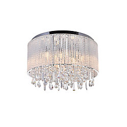 Benson 20 inch 9 Light Flush Mount with Chrome Finish