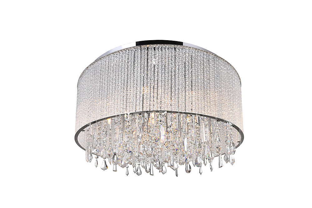 Cwi Lighting Benson 24 Inch 14 Light Flush Mount With Chrome Finish Cwi Lighting Benson 24 Inch 14 Light Flush Mount With Chrome Finish