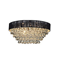 Atlantic 18 inch Six Light Flush Mount with Chrome Finish
