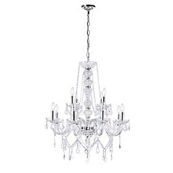 Princeton 30 inch 12 Light Chandelier with Chrome Finish