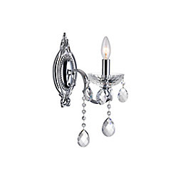 Flawless 11 inch 1 Light Wall Sconce with Chrome Finish