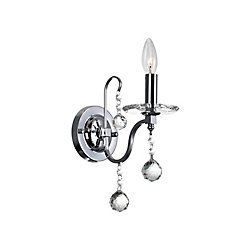 Valentina 9 inch 1 Light Wall Sconce with Chrome Finish