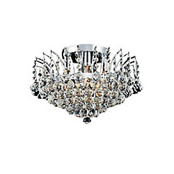 Posh 16 inch 4 Light Flush Mount with Chrome Finish