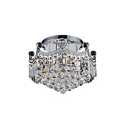 Amanda 16 inch 4 Light Flush Mount with Chrome Finish