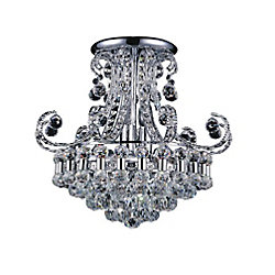 Mirthful 18 inch 9 Light Flush Mount with Chrome Finish