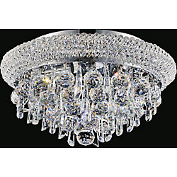 Kingdom 14 inch 4 Light Flush Mount with Chrome Finish